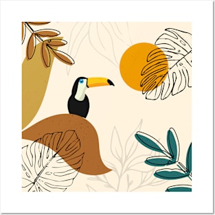 toucan scenery boho style Posters and Art